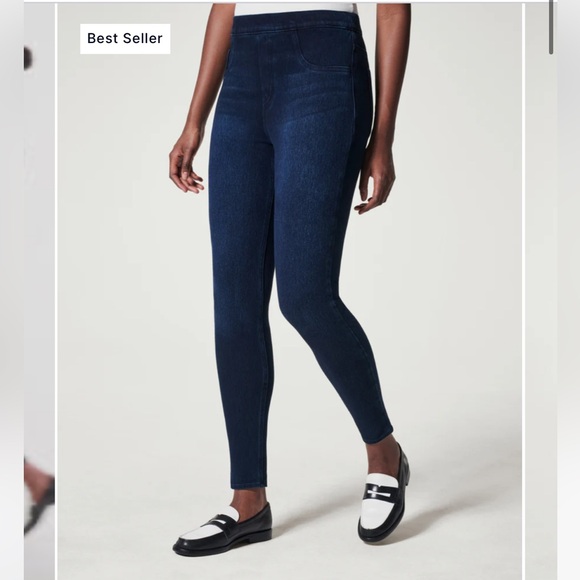 Spanx Jean-ish Denim Ankle Legging Jegging Jeans Size XL - Picture 1 of 15